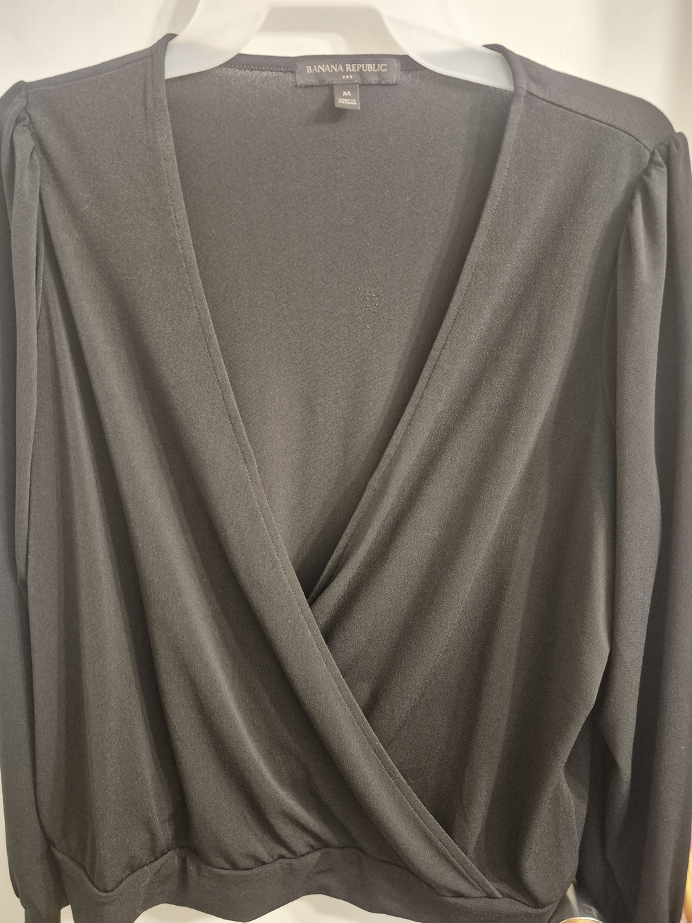Banana Republic Black Surplice Blouse